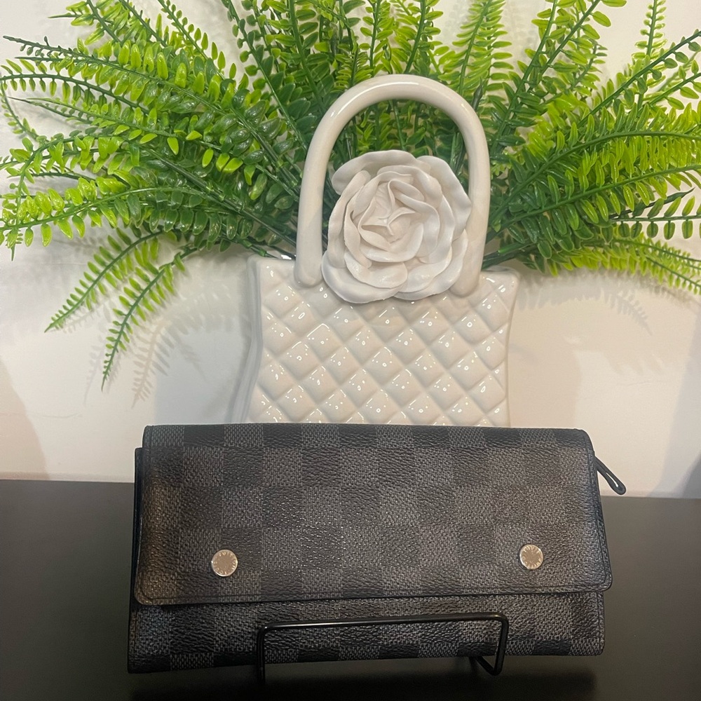 3 Piece LV Damier Graphite Portefeuille Modulable long wallet